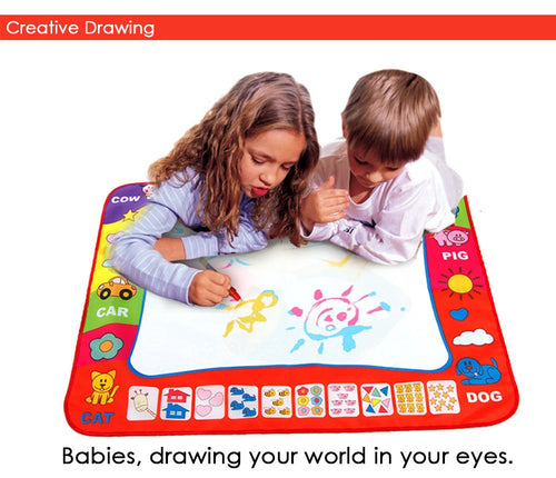 80 X 60Cm Baby Kids Add Water with Magic Pen Doodle Painting Picture Water Drawing Play Mat in Drawing Toys Board Gift Christmas