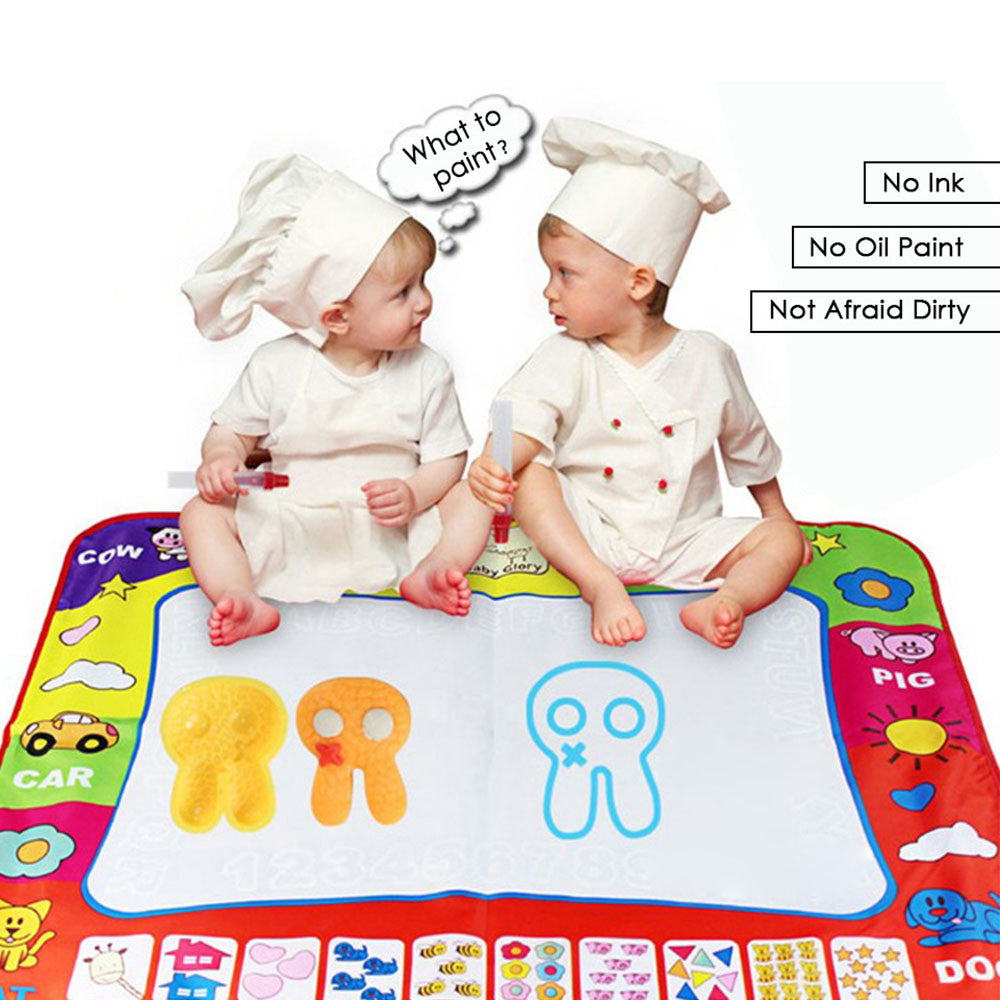 80 X 60Cm Baby Kids Add Water with Magic Pen Doodle Painting Picture Water Drawing Play Mat in Drawing Toys Board Gift Christmas