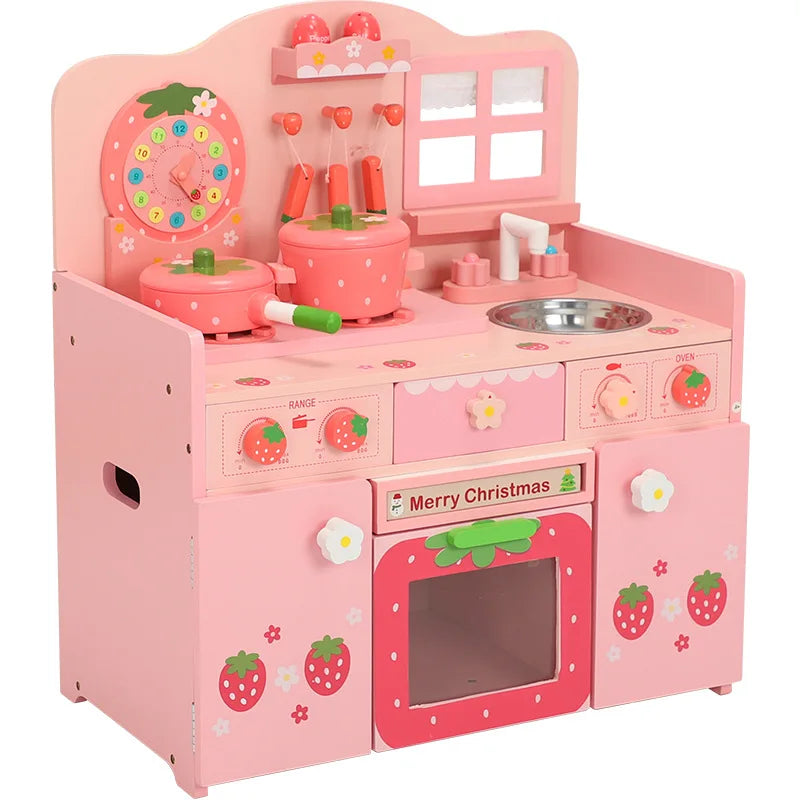 Kids Wooden Play Kitchen | Set Pretend Play 