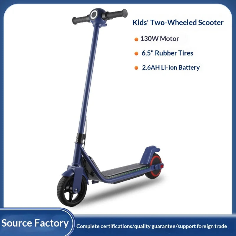 Cross-Border Children'S Mini Electric Kick Scooter Foldable Aluminum Alloy Retractable Handrail Kids 65-Inch Two-Wheel Age 5-10
