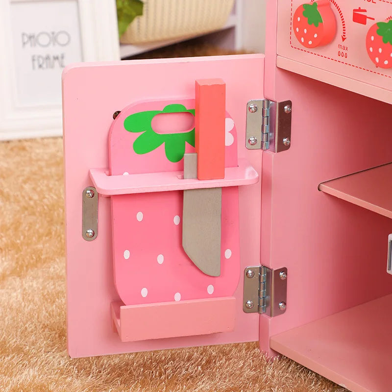 Kids Wooden Play Kitchen | Set Pretend Play 