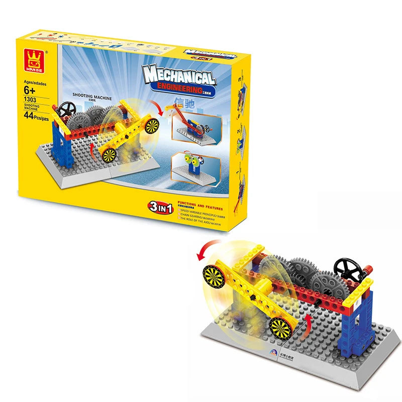 76Pcs/Set Machinery Blocks Electric Toys Carrousel Plastic Model Kits Building Toys Blocks Bricks Kids DIY Toys Compatible Gifts