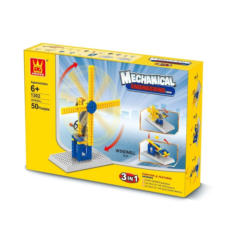 76Pcs/Set Machinery Blocks Electric Toys Carrousel Plastic Model Kits Building Toys Blocks Bricks Kids DIY Toys Compatible Gifts