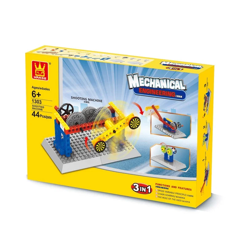 76Pcs/Set Machinery Blocks Electric Toys Carrousel Plastic Model Kits Building Toys Blocks Bricks Kids DIY Toys Compatible Gifts