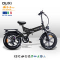 48V 15Ah 250W Electric Bikes Bicycle 20Inch 7 Speed Fat Tire Folding Electric Bike OUXI X8