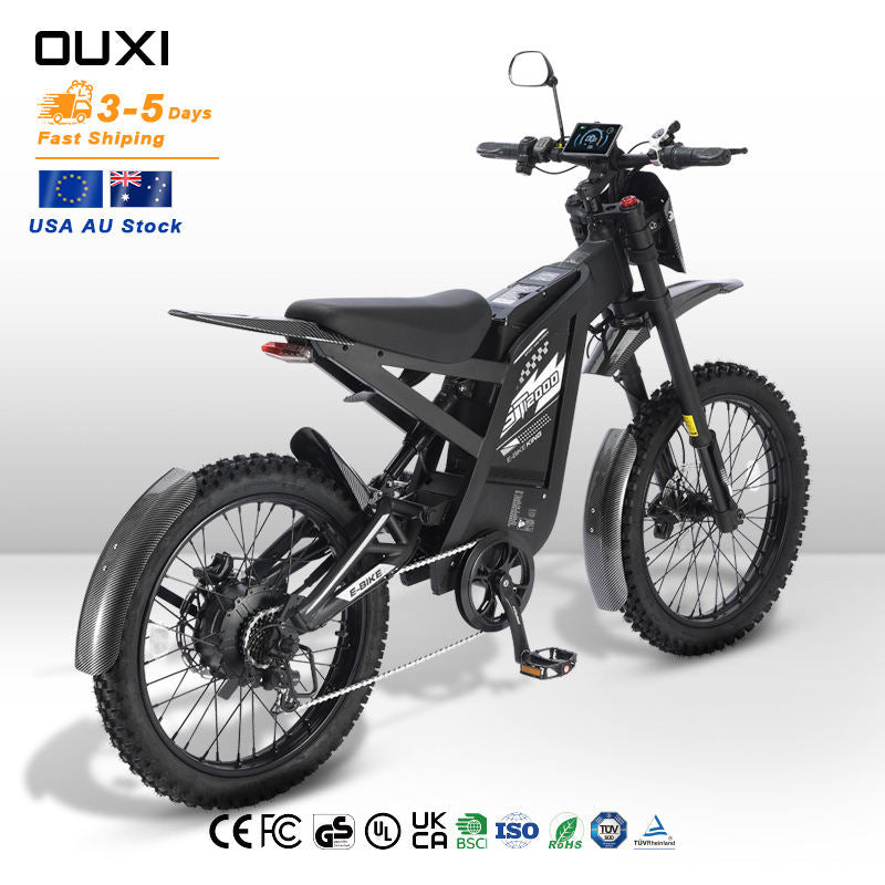 High-Speed 2000W Full Suspension Electric Dirt Bike 60V Lithium Battery Adult Off-Road Motorcycles with Brushless Motor