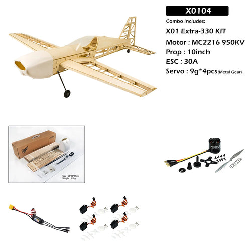 NEW RC Airplanes X01 Laser Cut Balsa Wood Airplane Extra330 Frame without Cover Wingspan 1000Mm Balsa Wood Model Building Kit