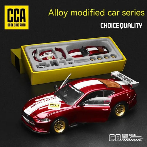 DIY Customizable 1:43 Scale Ford Mustang Alloy Car Model Kit - Unique Racing Car Collectible for Hobbyists & Enthusiasts