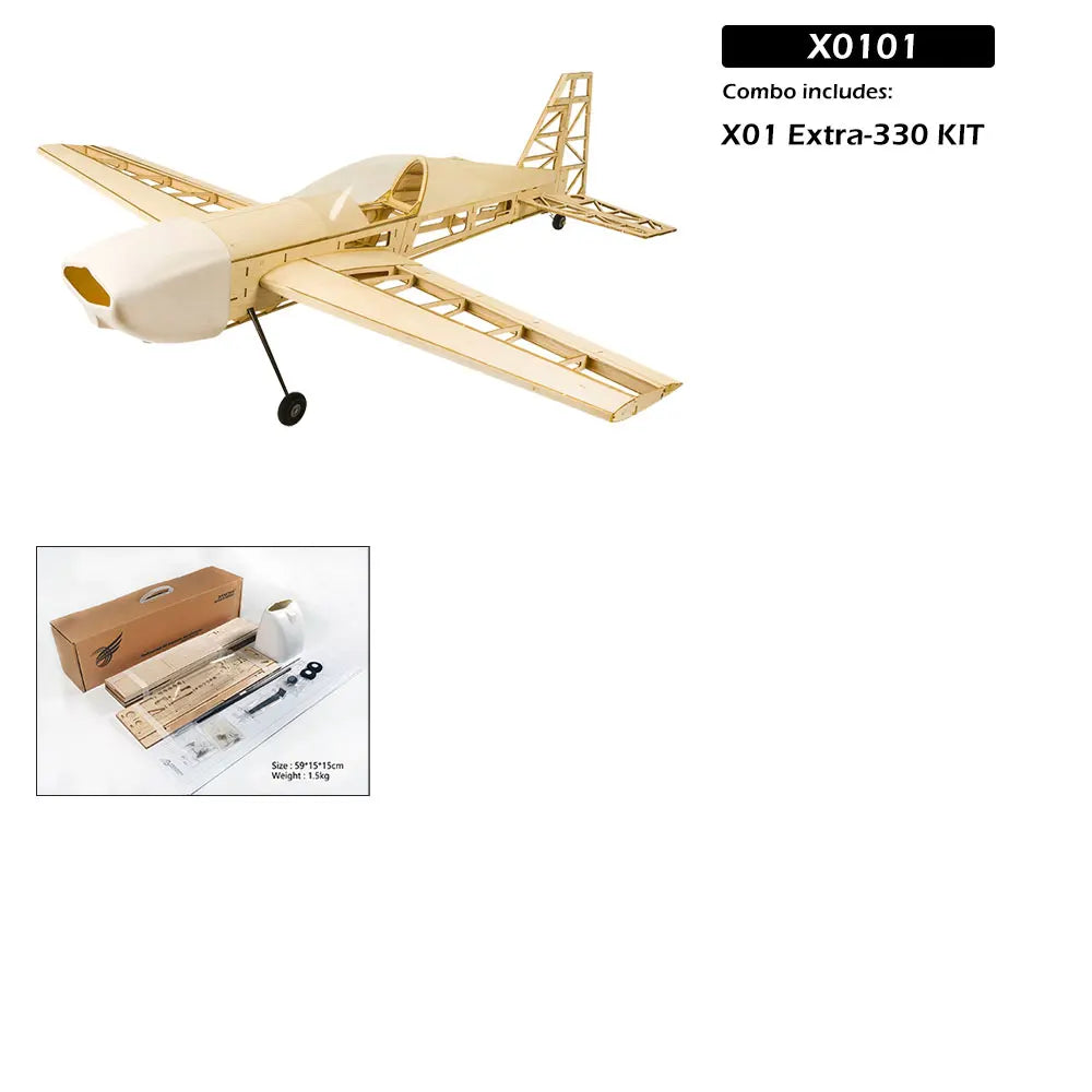 NEW RC Airplanes X01 Laser Cut Balsa Wood Airplane Extra330 Frame without Cover Wingspan 1000Mm Balsa Wood Model Building Kit
